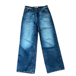 Madewell Low Slung Baggy Jeans Medium Wash Button Fly Size 27